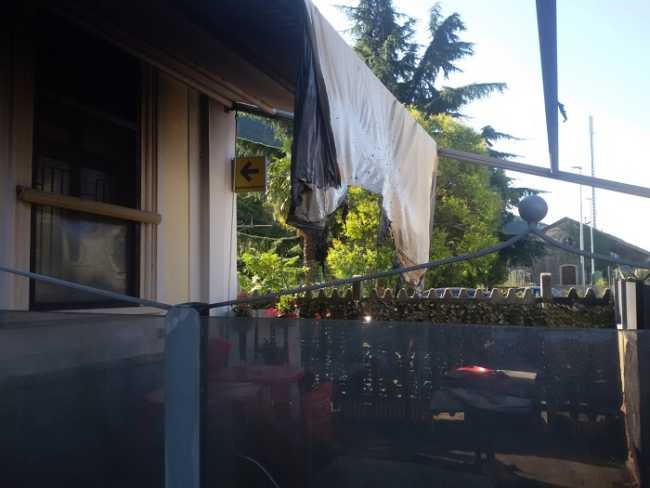 incendio dehors stazione