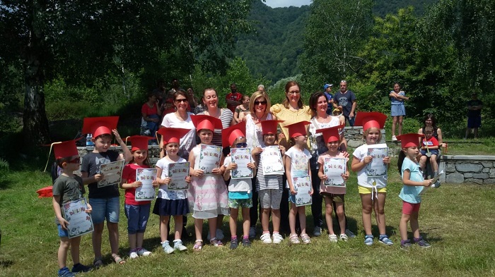 Festa al Monte Zuoli di Omegna per i bambini dell'asilo di Nonio