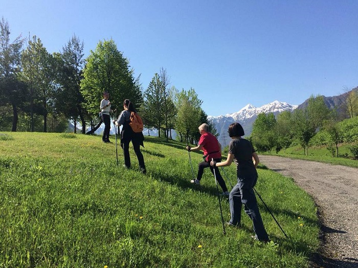 Appuntamento al Monte Zuoli di Omegna per la seconda lezione di Nordic Walking