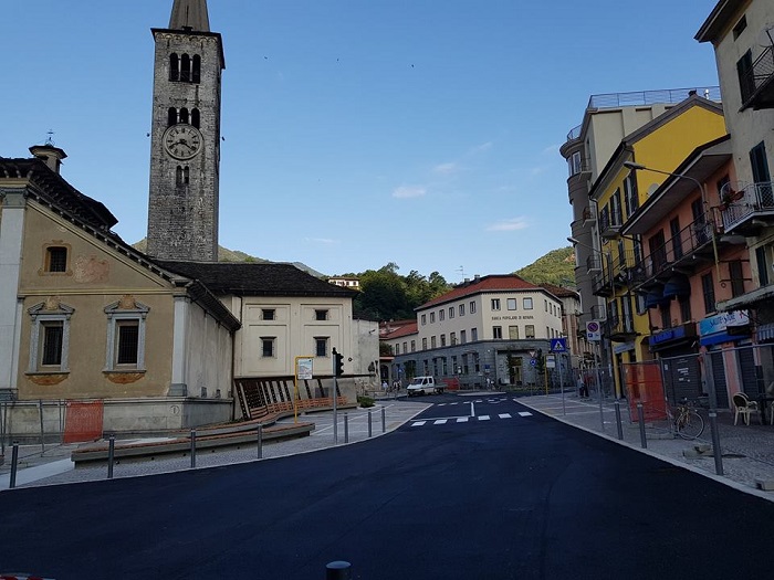 Riaperta la Piazza Beltrami ad Omegna, ora si attende l'inaugurazione il 19 agosto