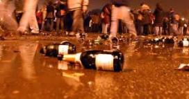 vetro bottiglie abbandonate