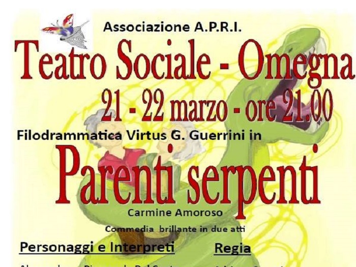  Filodrammatica Virtus “Guerrini”: prima sera con la commedia “Parenti Serpenti”