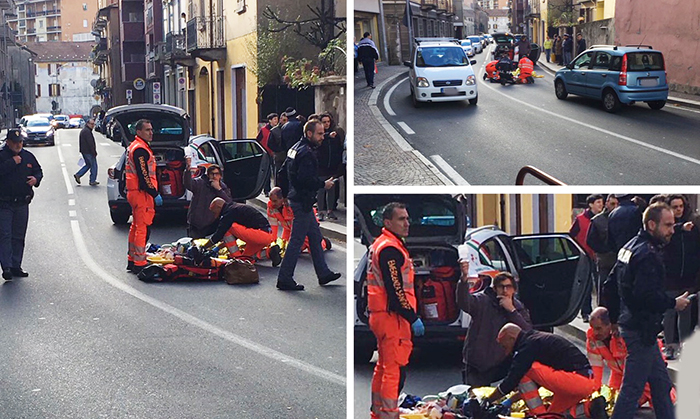Investita in strada. Donna 85enne elitrasportata a Novara